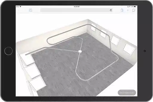 3D Track layout white low